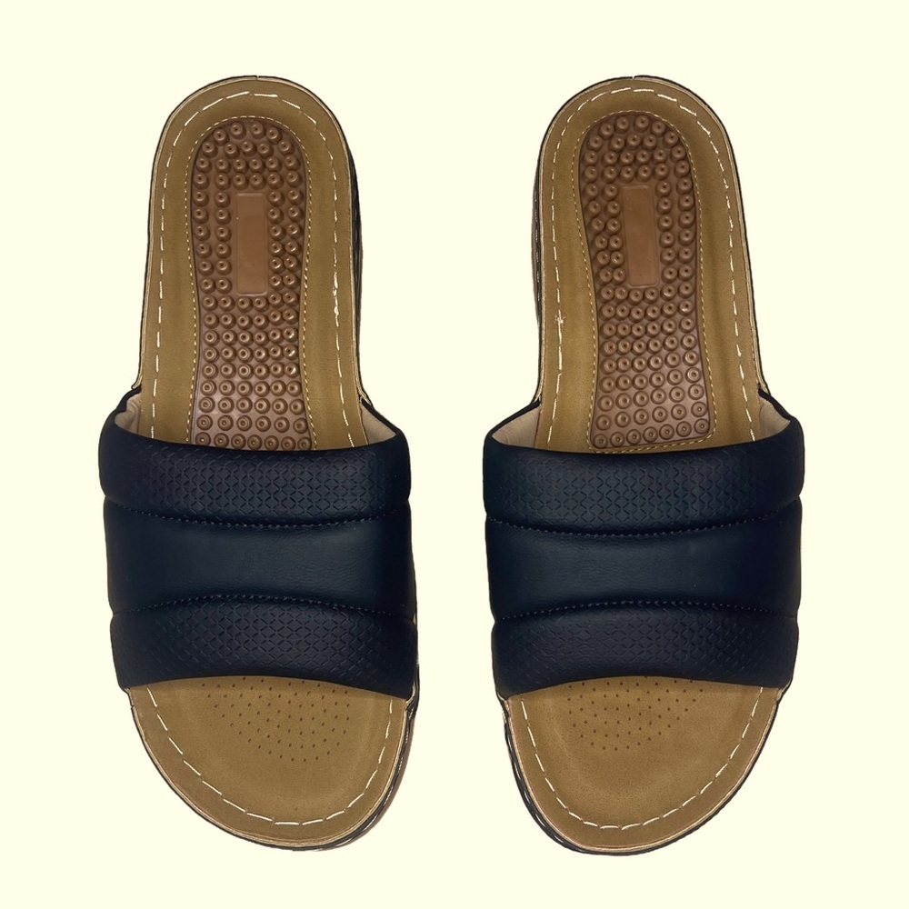 Black Slide Sandals